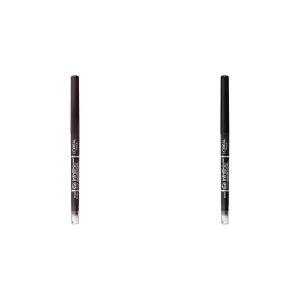 L'Oreal Paris Infallible Never Fail Mechanical Pencil Eyeliner with Built in Sharpener, Black Brown & Black, 1 Count Each