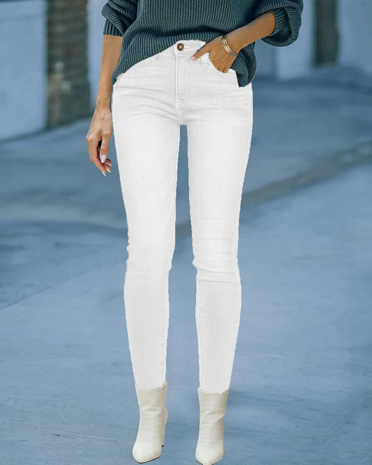 luvamia Women's Fleece Lined Jeans Winter Thermal Denim Jeggings Skinny High Waisted Stretch Warm Leggings