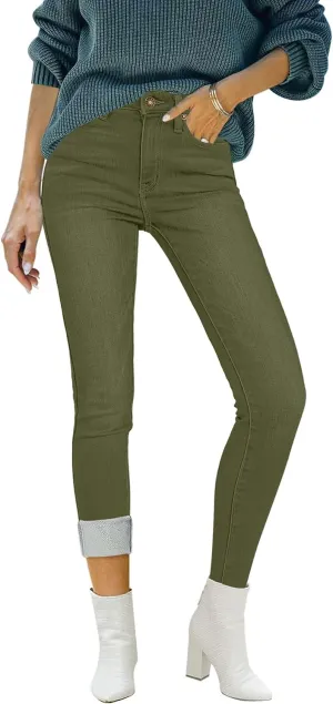 luvamia Women's Fleece Lined Jeans Winter Thermal Denim Jeggings Skinny High Waisted Stretch Warm Leggings