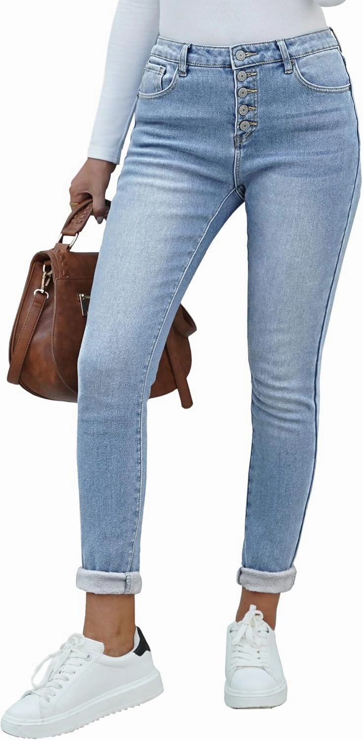 luvamia Women's Fleece Lined Jeans Winter Thermal Denim Jeggings Skinny High Waisted Stretch Warm Leggings