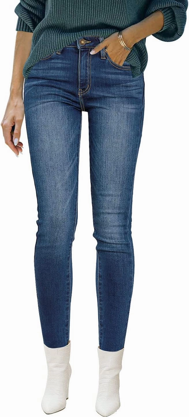 luvamia Women's Fleece Lined Jeans Winter Thermal Denim Jeggings Skinny High Waisted Stretch Warm Leggings