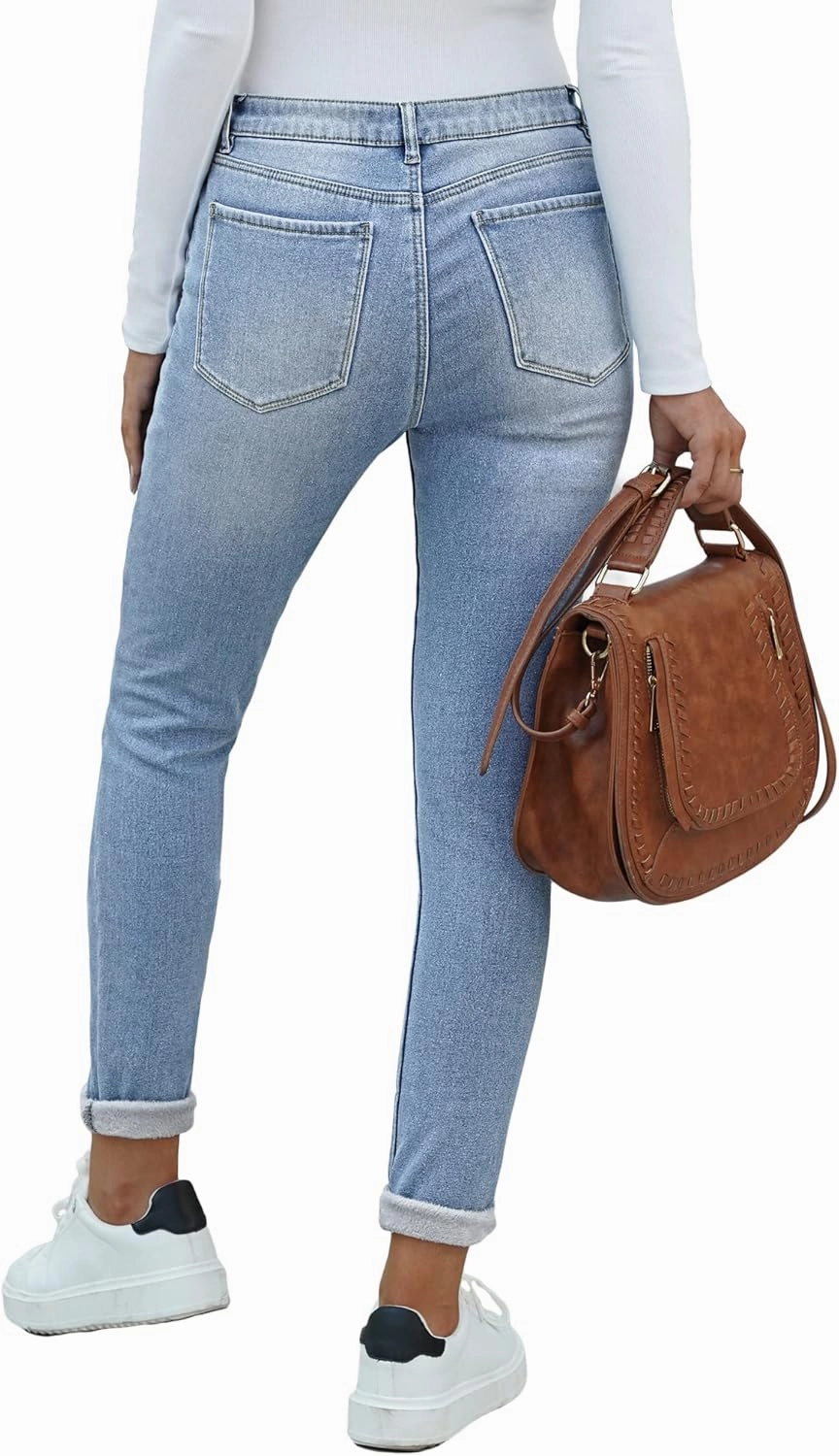luvamia Women's Fleece Lined Jeans Winter Thermal Denim Jeggings Skinny High Waisted Stretch Warm Leggings