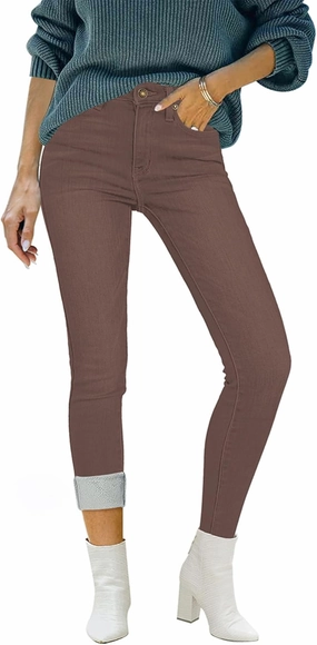 luvamia Women's Fleece Lined Jeans Winter Thermal Denim Jeggings Skinny High Waisted Stretch Warm Leggings