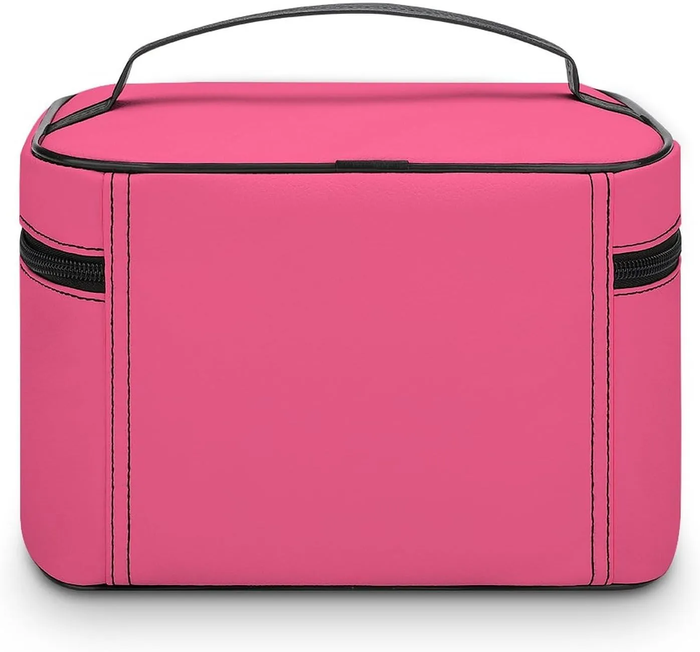 Makeup Bag, Modern Bright Pink Travel Cosmetic Bag Makeup Organizer Case Large Capacity Portable Zipper Toiletry Bag for Women