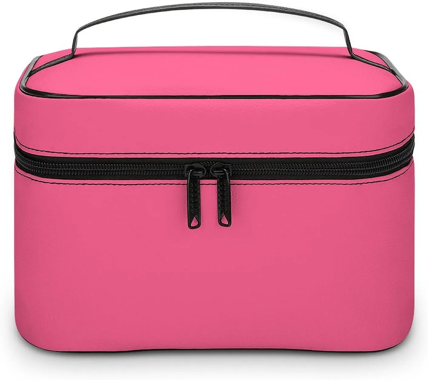 Makeup Bag, Modern Bright Pink Travel Cosmetic Bag Makeup Organizer Case Large Capacity Portable Zipper Toiletry Bag for Women