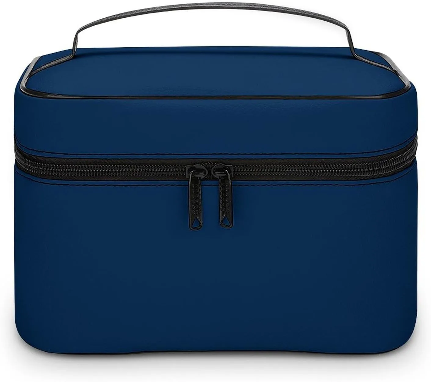 Makeup Bag, Modern Elegant Classy Blue Travel Cosmetic Bag Makeup Organizer Case Large Capacity Portable Zipper Toiletry Bag for Women