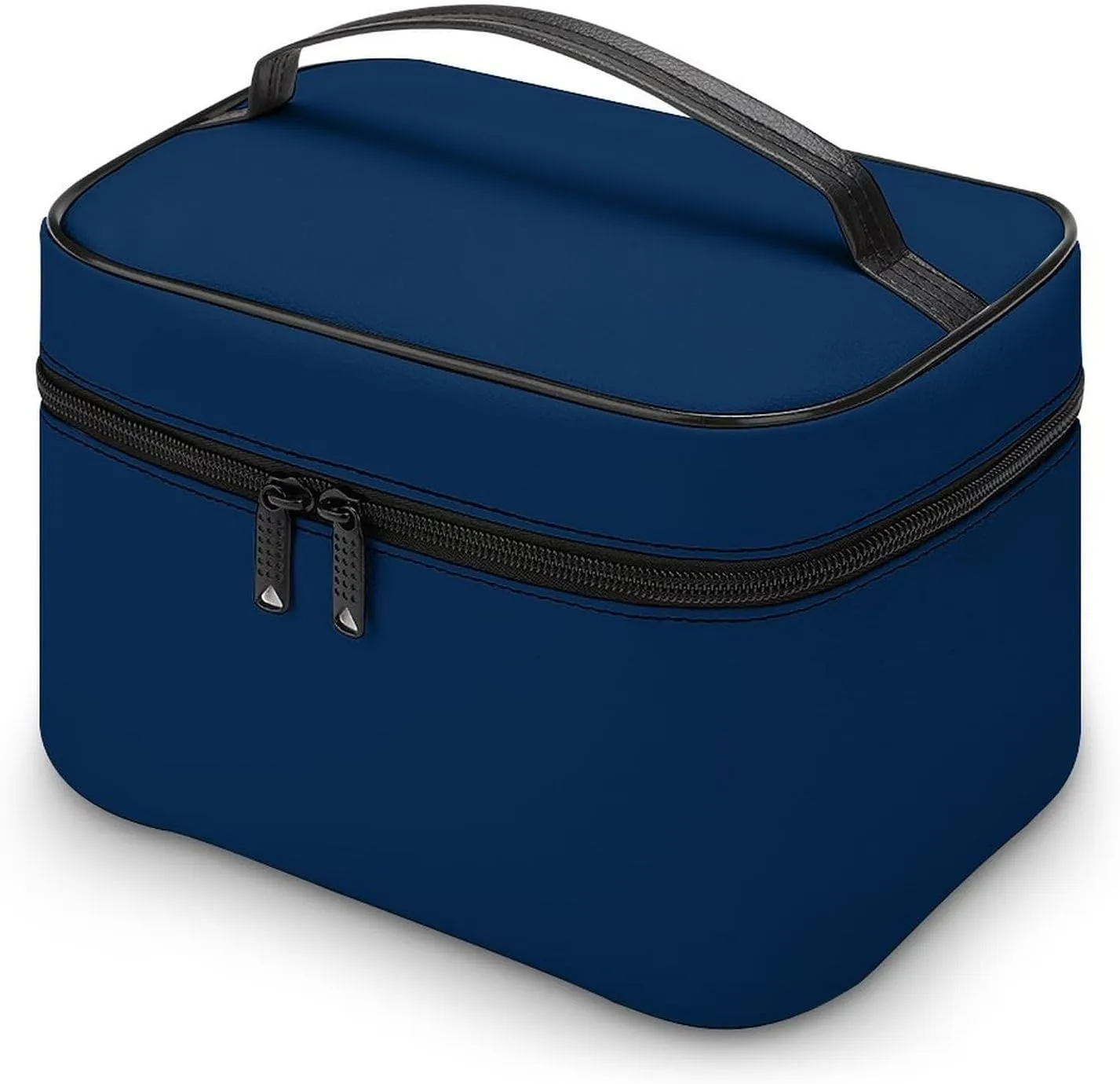 Makeup Bag, Modern Elegant Classy Blue Travel Cosmetic Bag Makeup Organizer Case Large Capacity Portable Zipper Toiletry Bag for Women