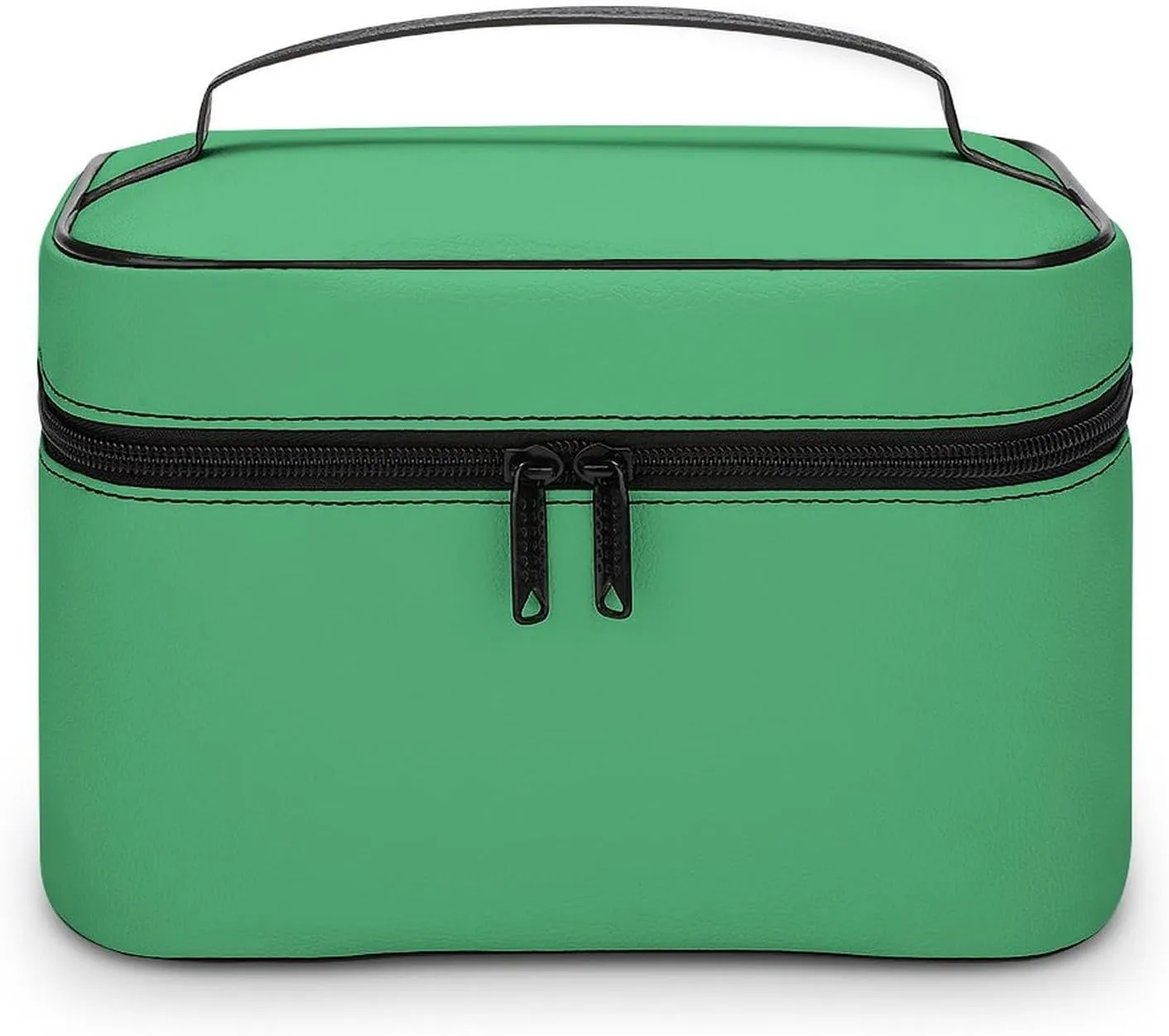 Makeup Bag, Modern Green Travel Cosmetic Bag Makeup Organizer Case Large Capacity Portable Zipper Toiletry Bag for Women