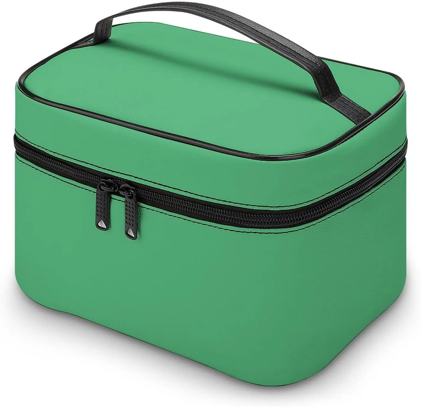 Makeup Bag, Modern Green Travel Cosmetic Bag Makeup Organizer Case Large Capacity Portable Zipper Toiletry Bag for Women