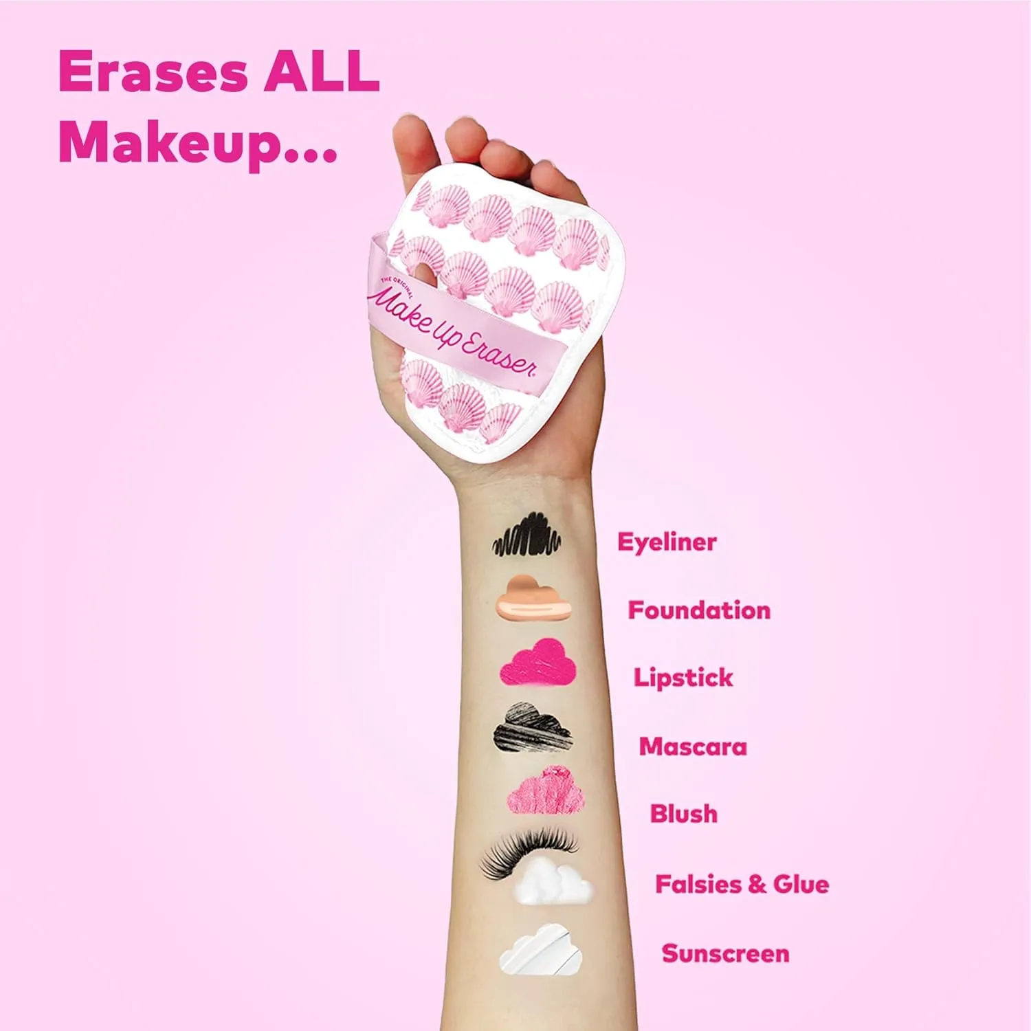 Makeup Eraser The Original, 7-Day Set, Erase All Makeup with Just Water, Including Waterproof Mascara, Eyeliner, Foundation, Lipstick, Sunscreen, and More!