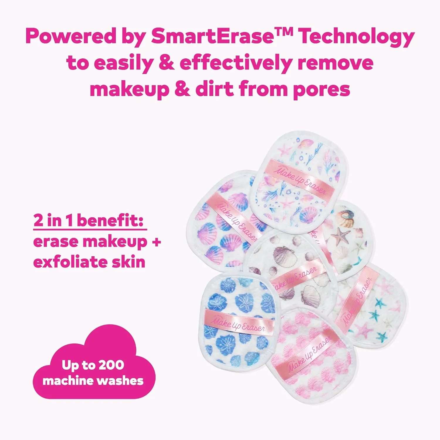 Makeup Eraser The Original, 7-Day Set, Erase All Makeup with Just Water, Including Waterproof Mascara, Eyeliner, Foundation, Lipstick, Sunscreen, and More!