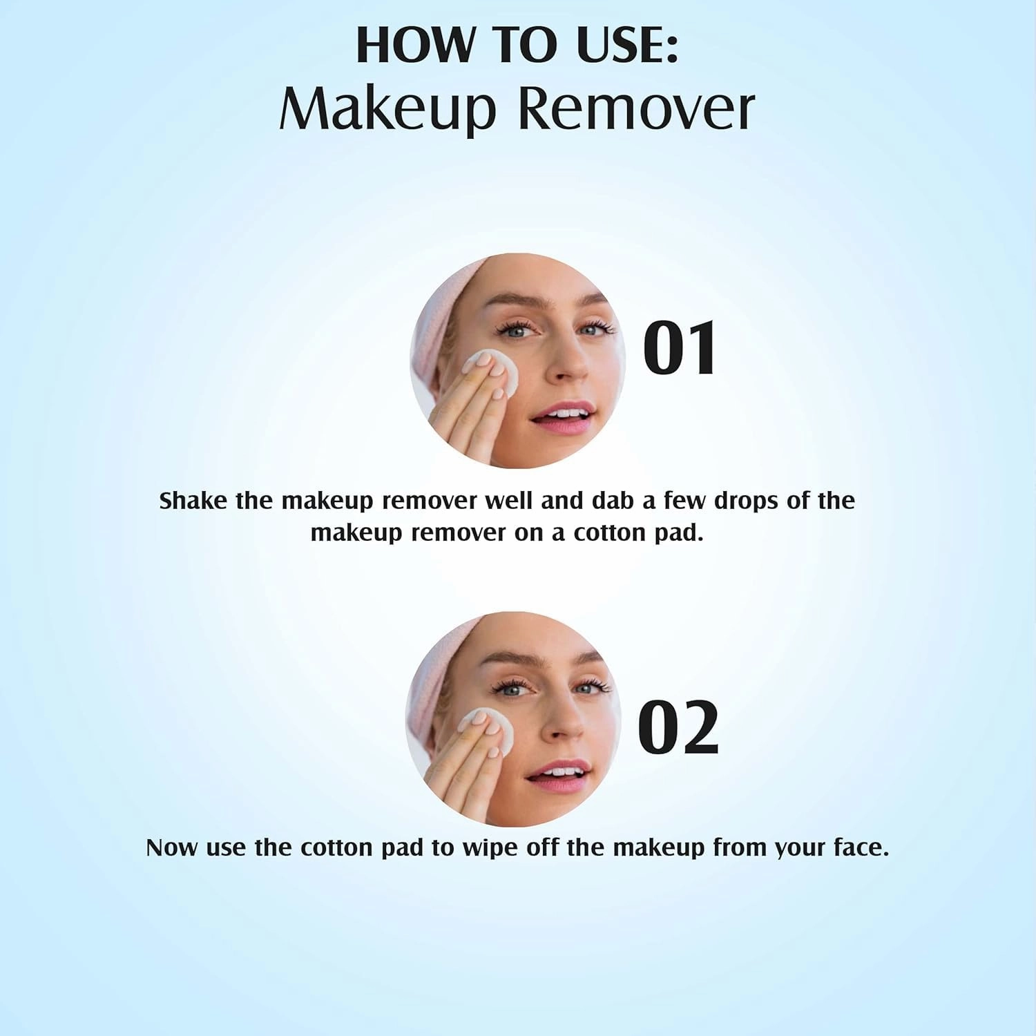 Makeup Remover for Water-Proof & Long Lasting Makeup| Mild & Residue Free| Non-greasy | Smoothens Skin - 100mL (Blue)
