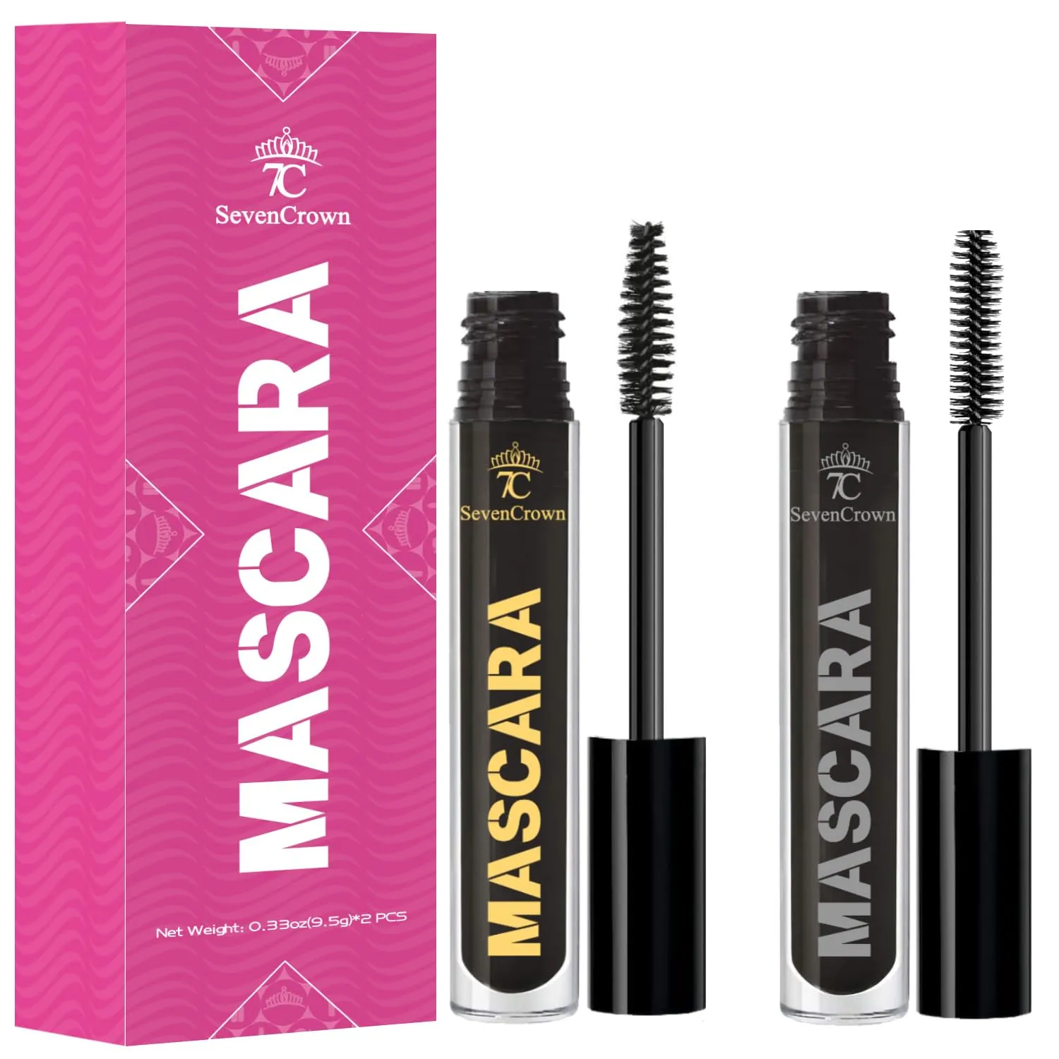 Mascara Black Waterproof | Dramatic Volume & Vegan & Cruelty Free False Lash Effect Mascara Makeup Set