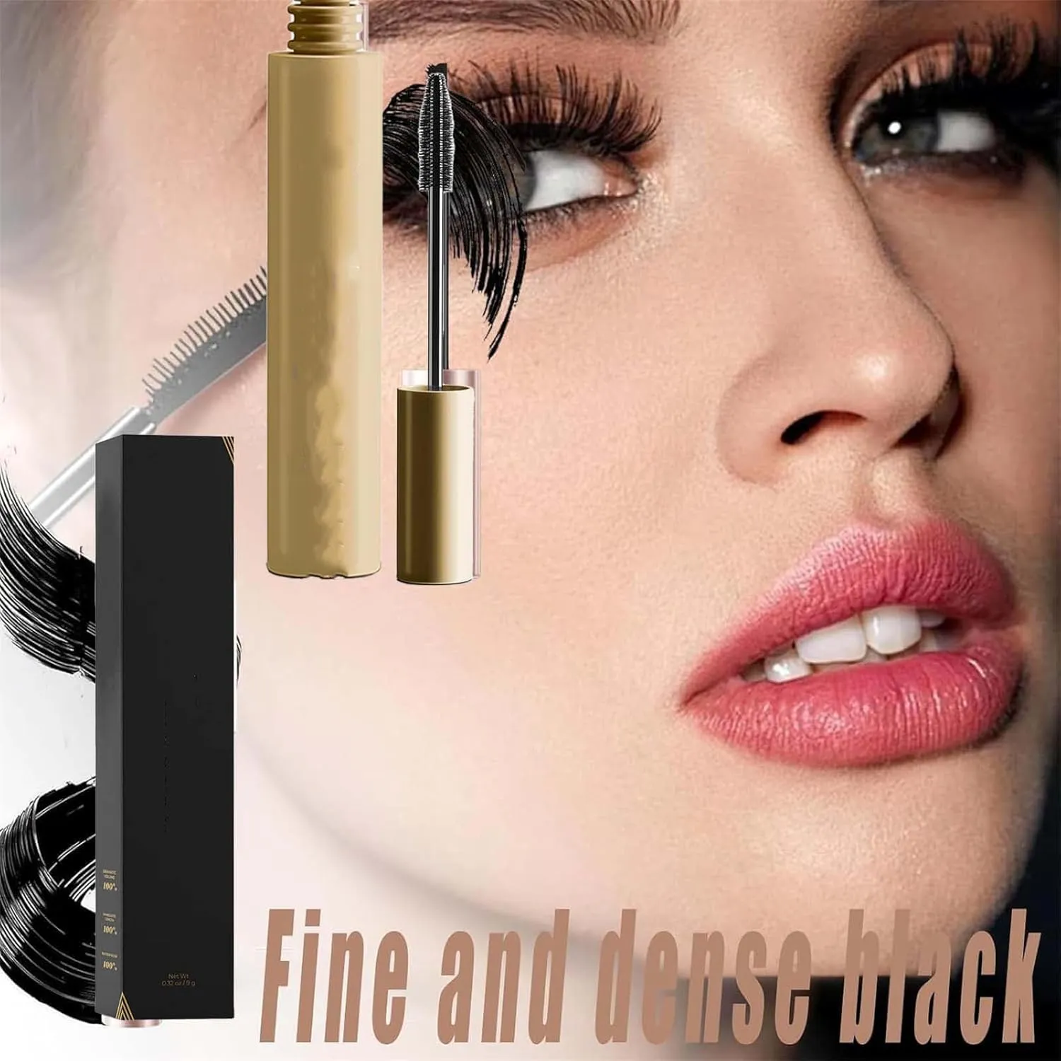 Mascara for Older Women, Waterproof Mascara, Mascarafor Older Women 60 Plus, Non-smudged, Waterproof & Sweatproof, Thick, Long, Curled (Black, 10g)