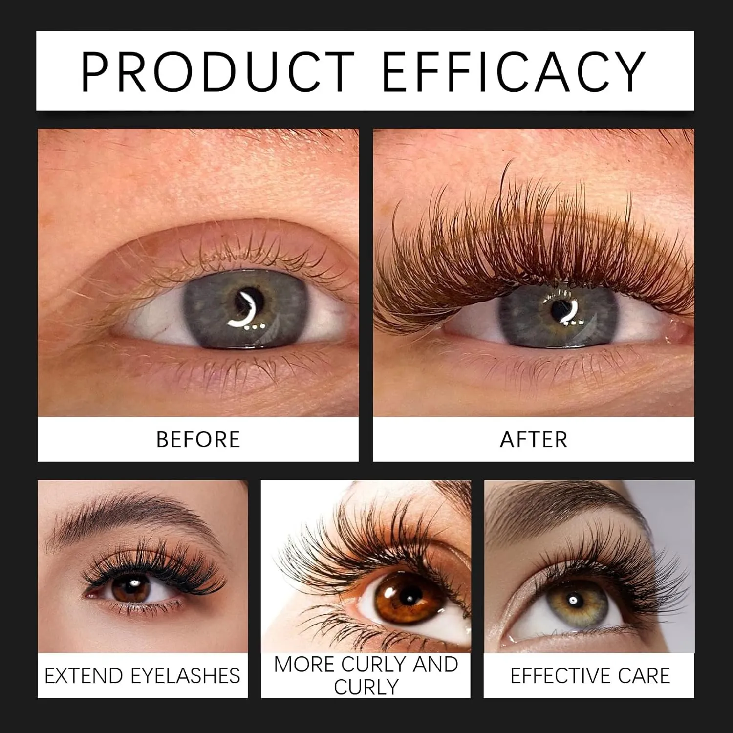 Mascara for Women, Mascara for Older Women, Waterproof & Sweatproof Long Lasting (Brown,1pcs)