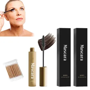 Mascara for Women, Mascara for Older Women, Waterproof & Sweatproof Long Lasting (Brown,2pcs)