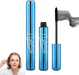 Mascara Liquid Lash Extensions Cosmetics, Premium Waterproof Smudge-Proof Natural No Clumping Thick and Volumising & Lengthening Lasting All Day (Black）
