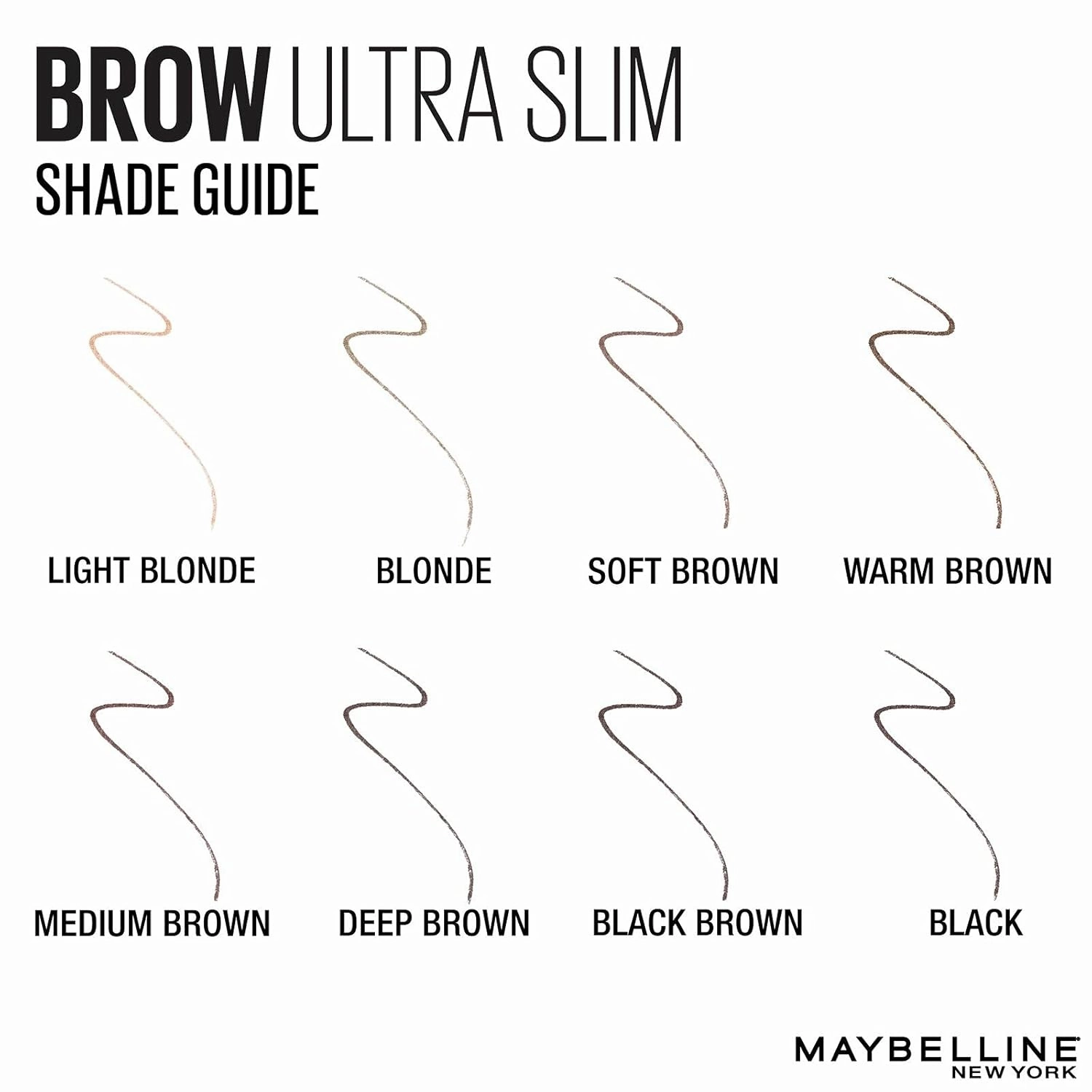 Maybelline Brow Ultra Slim Defining Eyebrow Makeup Mechanical Pencil With 1.55 MM Tip And Blending Spoolie For Precisely Defined Eyebrows, Warm Brown, 0.003 oz.