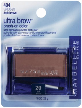 Maybelline New York Ultra-Brow Brow Powder,Shade #20 / #404 Dark Brown, 0.1 Ounce