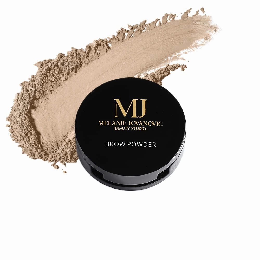 Mela Beauty Studio Brow Powder Duo | Two-shade Brow Powder Compact | Enhance Color and Fill in your Eyebrows | Get Naturally Beautiful Eyebrows | Smudge-proof humidity resistant Formula (Ash)