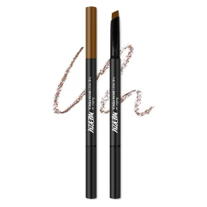 MERZY The First Waterproof Brow Pencil – Long-Lasting Brow Definer with Triangular Tip – Natural Finish & Smudge-Resistant Color | #B3 ALMOND BROWN, 0.01 Fl Oz