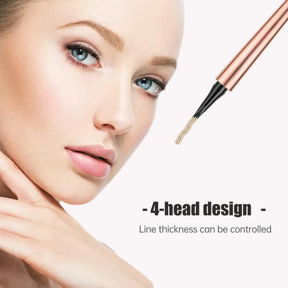 Microblading Eyebrow Pen, Waterproof Microblading Eyebrow Pencil, Brow Pencil with Micro-Fork Tip, Long-lasting Natural Makeup Fine Stroke Eye Brow Pen (Dark Brown)