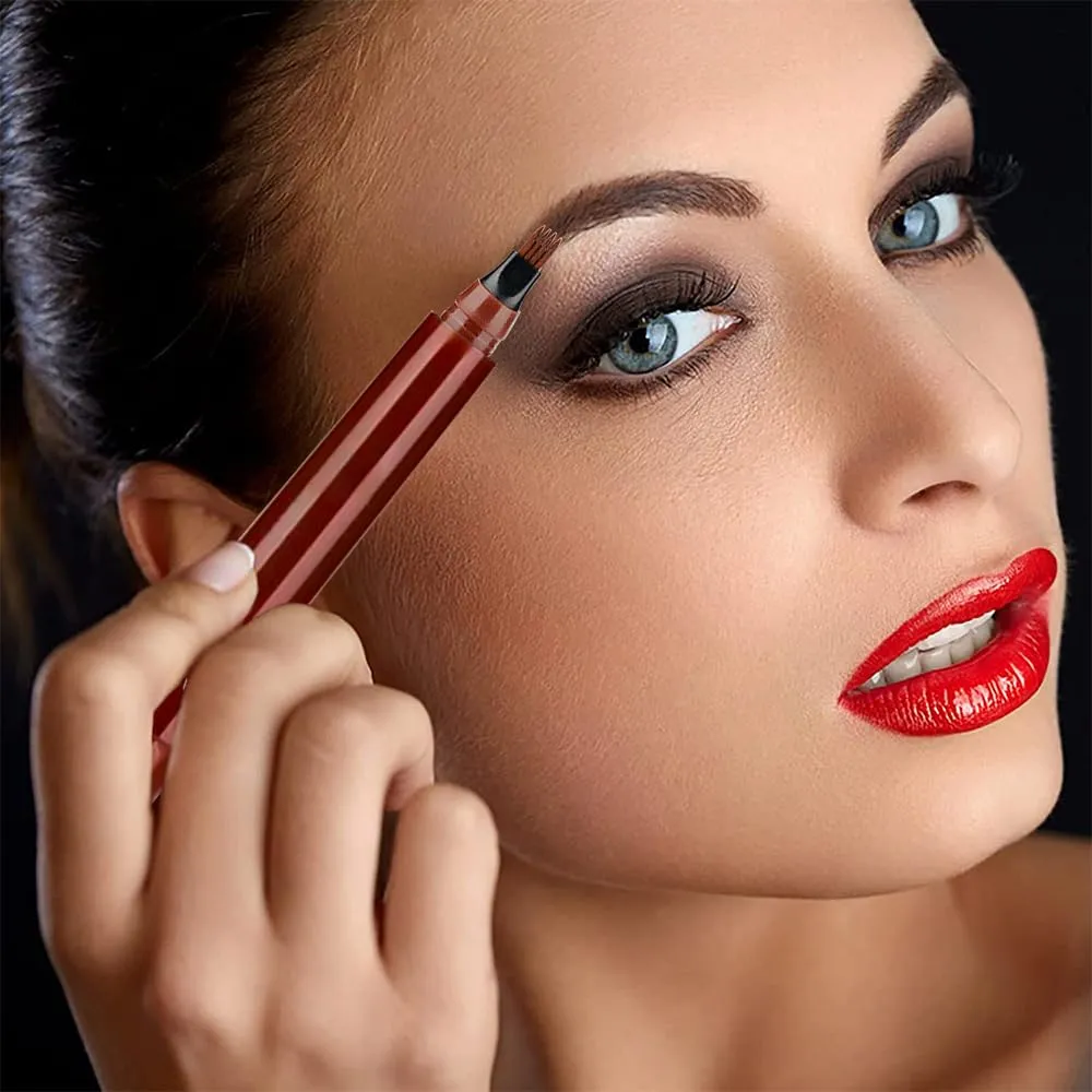 Microblading Eyebrow Pencil, 4 Tip Eye Brow Pen 3D Magic Eyebrow Tattoo Pencils, Long-Lasting Fine Stroke Microblade Eyebrow Pencil for Makeup Last All Day (Light Brown)