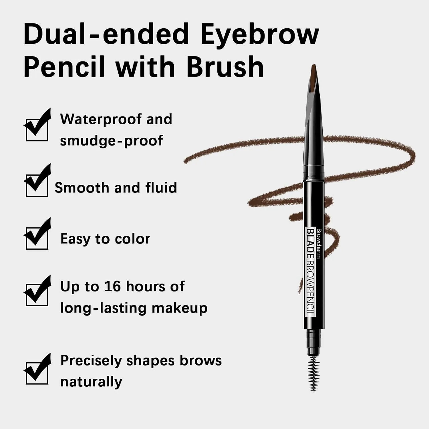 Microblading Eyebrow Pencil for Women,0.1mm Ultra-Fine Mechanical Pencil,Makeup Brow Definer Waterproof,Draws Tiny Brow Hairs and Fills in Sparse Areas and Gaps 02 Light Grey,1 Count Pack of 1