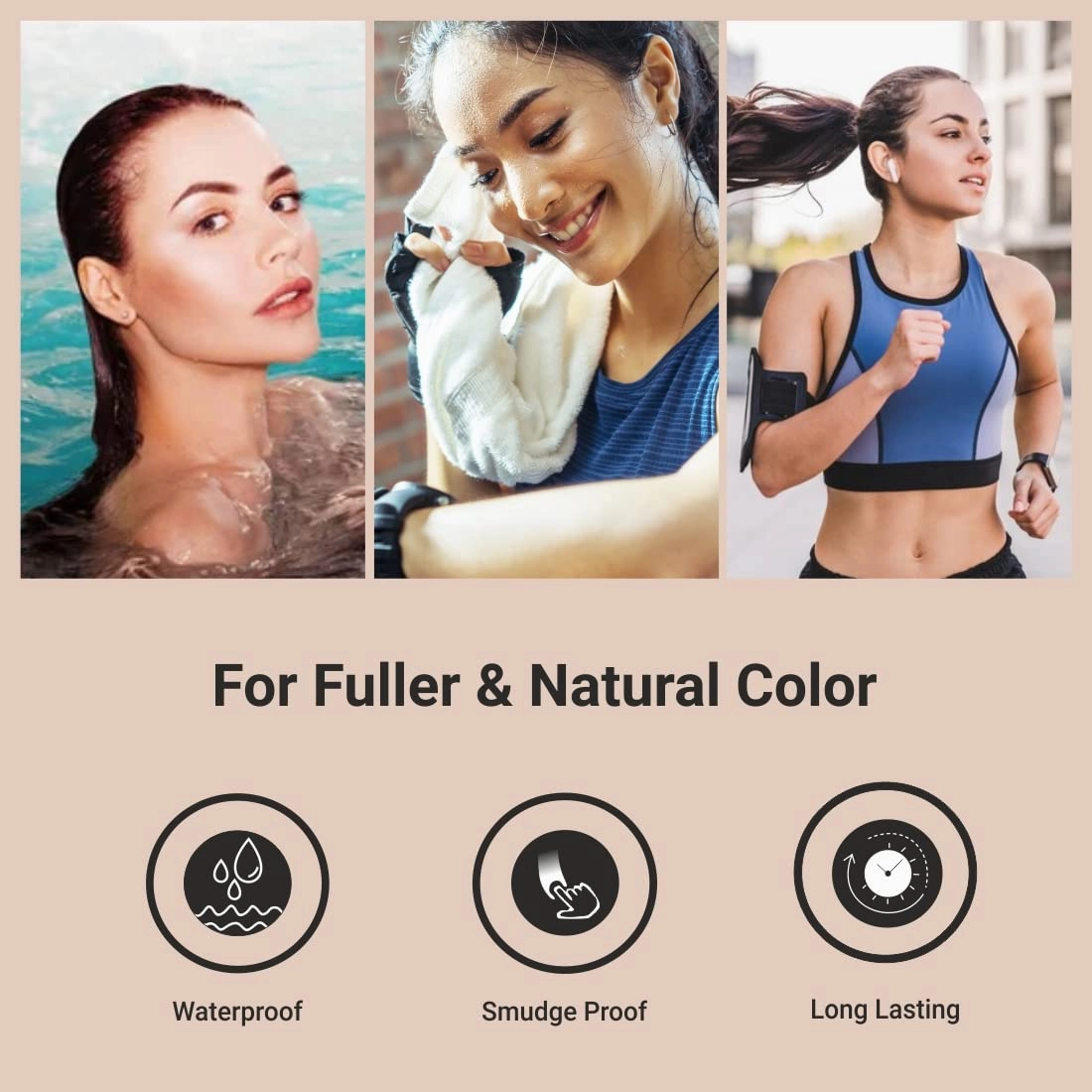 MinaiBrow Dark Brown Brow Tinting Kit | Natural Spot Coloring Powder with Nourishing Oil, Water & Smudge Proof, Instant Gray Coverage