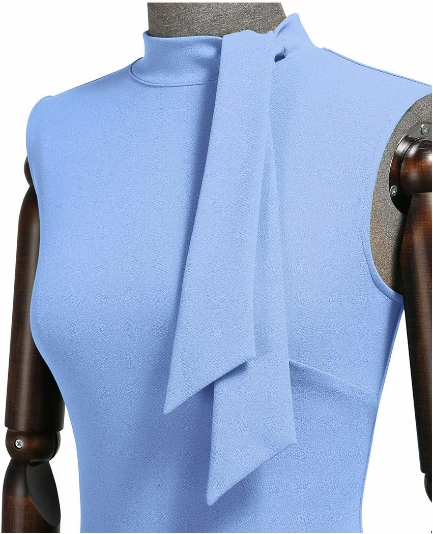 Miusol Women's Retro 1950s Style Half Collar Ruffle Cocktail Pencil Dress