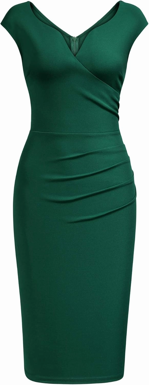 Miusol Women's Vintage Slim Style Sleeveless Business Pencil Dress