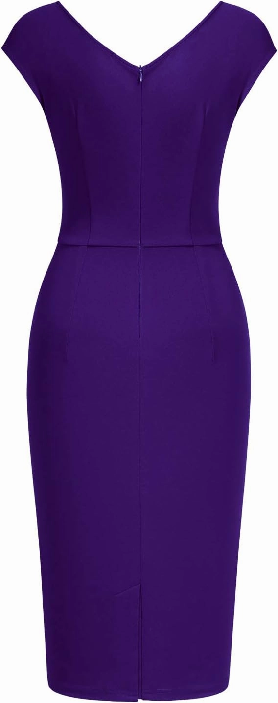 Miusol Women's Vintage Slim Style Sleeveless Business Pencil Dress