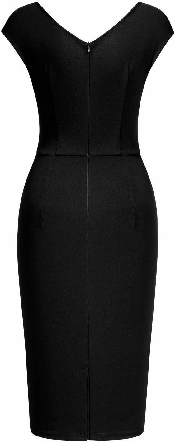 Miusol Women's Vintage Slim Style Sleeveless Business Pencil Dress