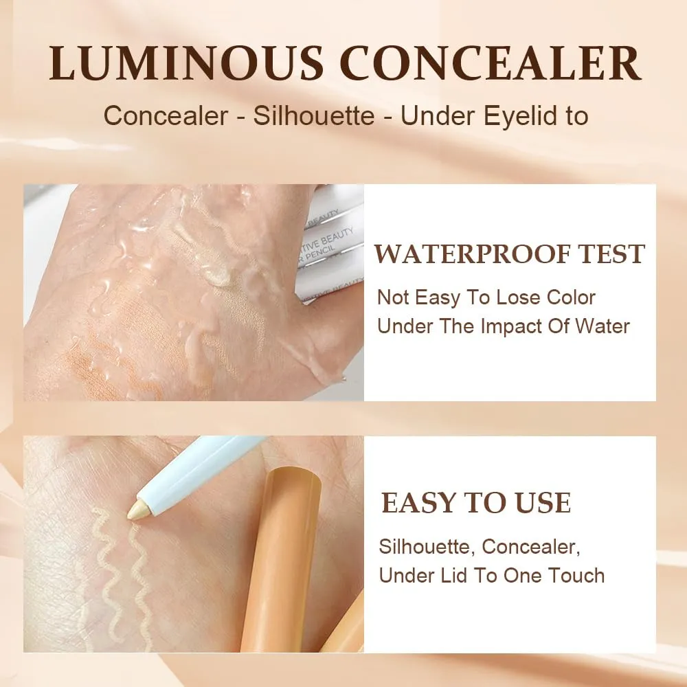 Multifunctional Concealer Stick, 2025 New Waterproof Full Coverage Beauty Concealer Pencil, Change The Lip Line Concealer Pen, Refine the Brow Shape Lift Brow (1*Natural Colour, One Size)