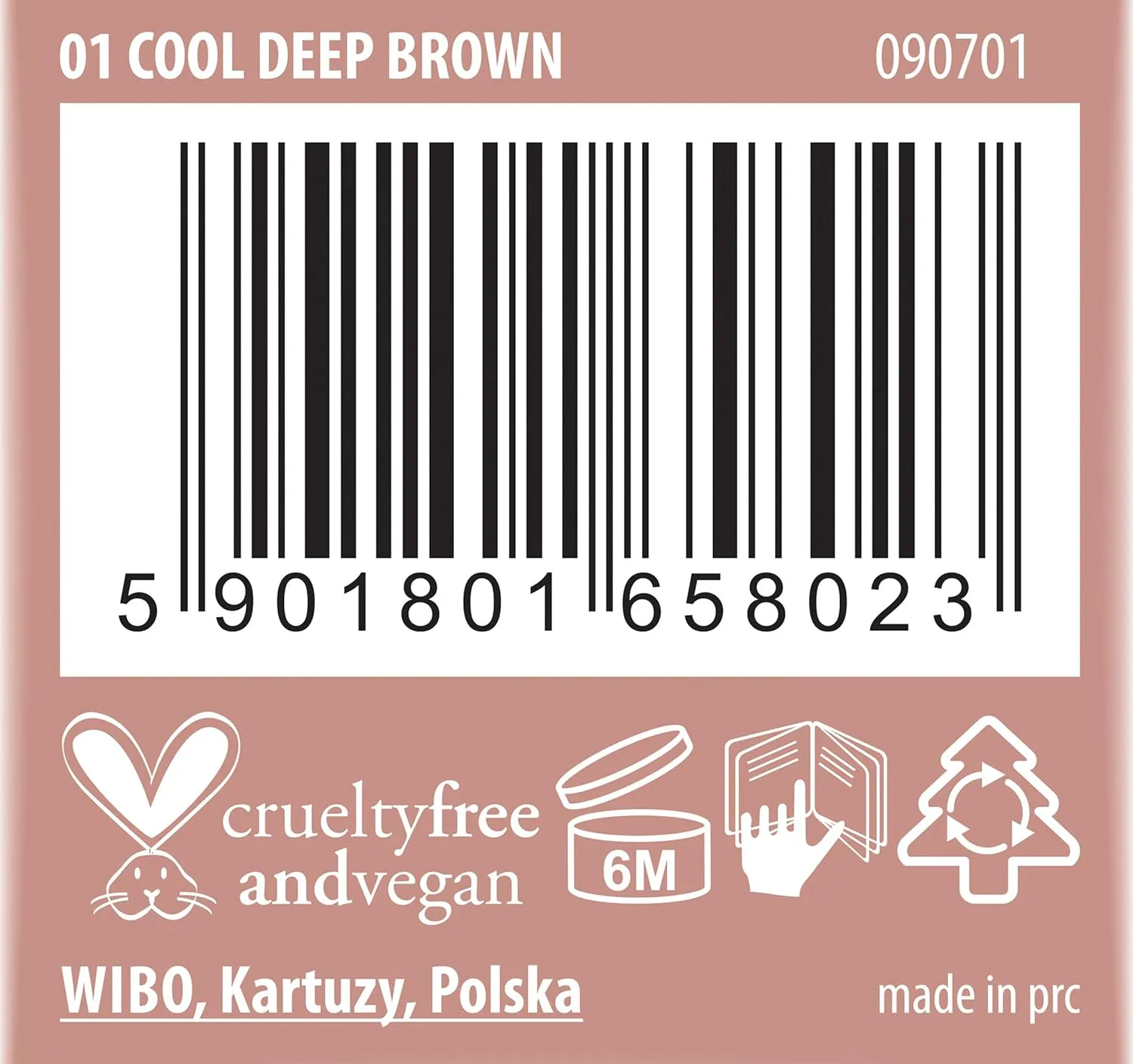 NAM Makeup Eyebrow Pomade NR 1 - Cool Deep Brown, 6g