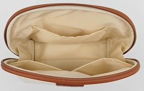 ORB Style - ANEW Cosmetic Bag-CB103BT-Stripes-Large Pouch-Beige/Tan