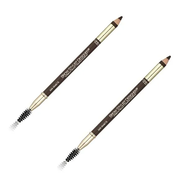 Pack of 2 L'Oreal Paris Brow Stylist Designer Eyebrow Pencil, Dark Brunette # 3152