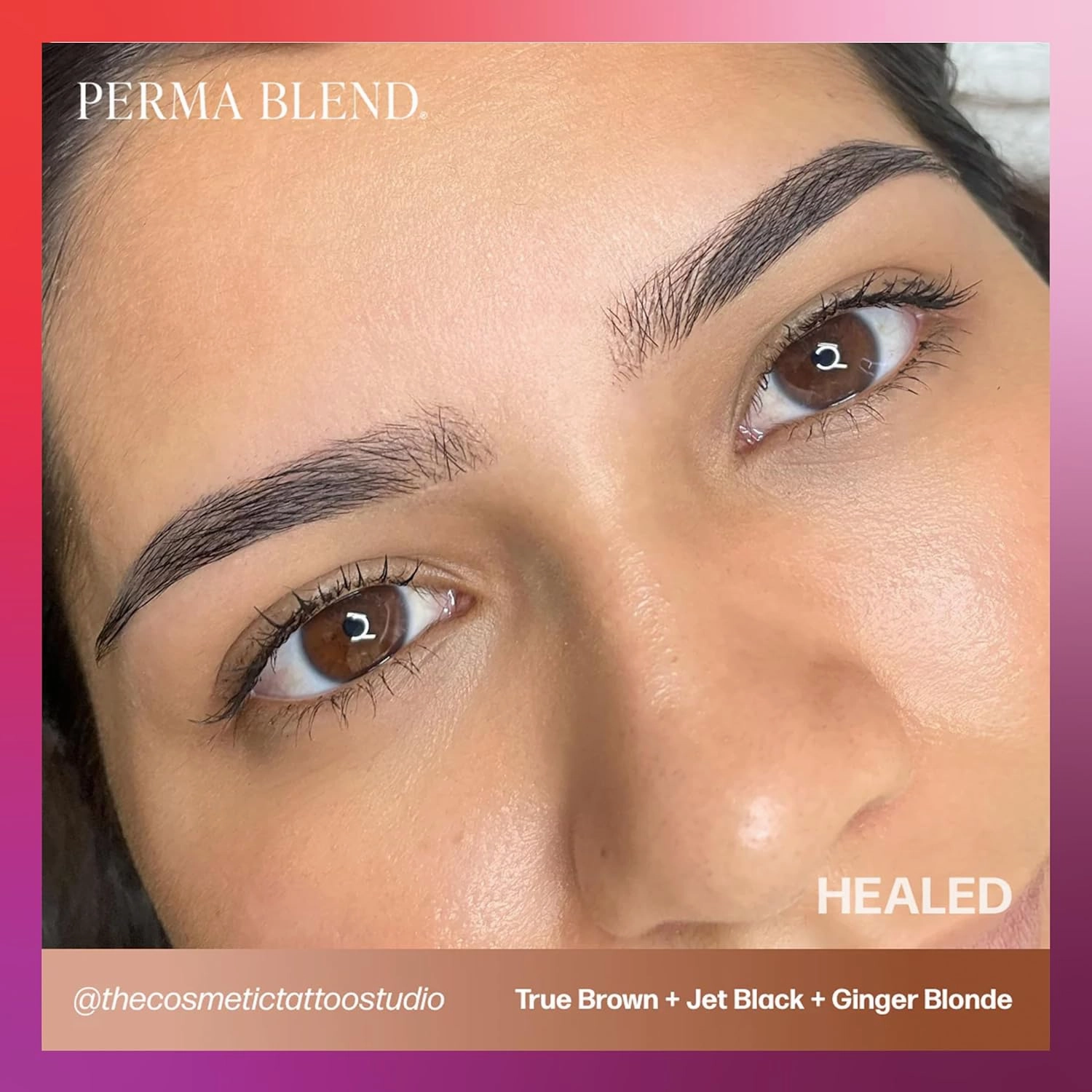 Perma Blend Rich Brown Eyebrow Tattoo Ink Pigment, Professional Brow Microblading Supplies, 1/2 oz Bottle