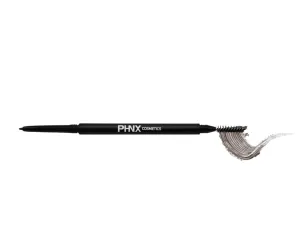 PHNX Cosmetics Slim Brow Pencil [DARK BROWN] Pencil   Brush. Precise Brow Liner. Ultimate Adhesion. Water Resistant. Smudgeproof. Ultra Fine Retractable Tip. Ideal for Sparse or Over-Tweezed Brows.