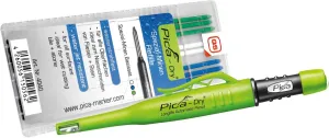 Pica 3030   4040 Dry Pen including Special Lead Base Set, Carpenter's Pencil, Green, Blue, White