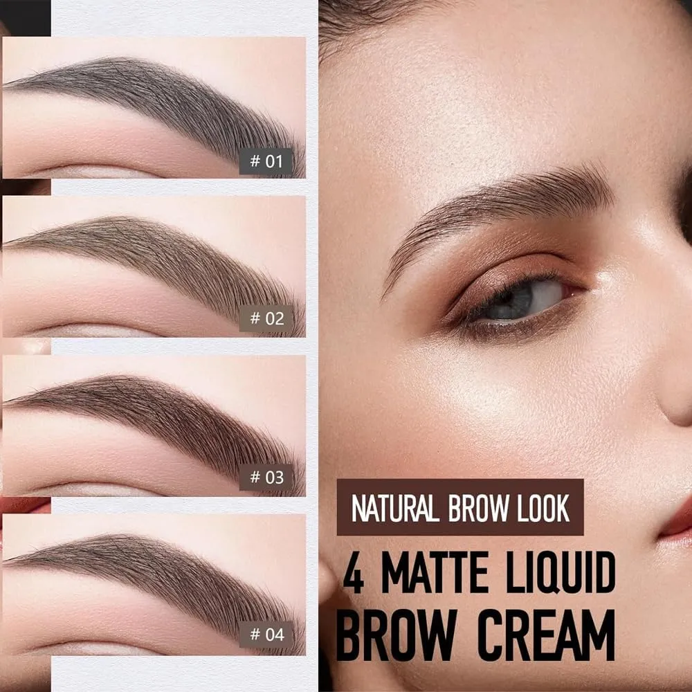 Primelith Eyebrow, Primelith Brow Brush, Eyebrow Brush with Color Angled 𝐁𝐫𝐮𝐬𝐡 & Dip (brown)