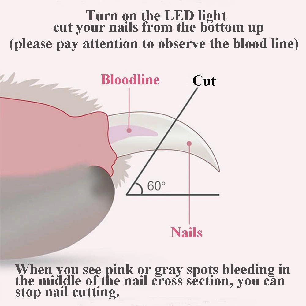 Professional LED Light Dog and Cat Pet Nail Machine Clipper Cutter