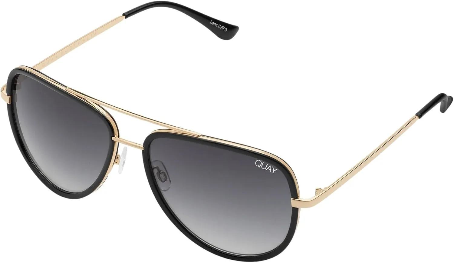 Quay - Sunglasses for Men & Women, Polarized Aviator Lenses with UV Protection (All In Medium)