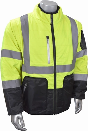 Radians SJ510-3ZGS Quilted Reversible Jacket with Zip-Off Sleeves