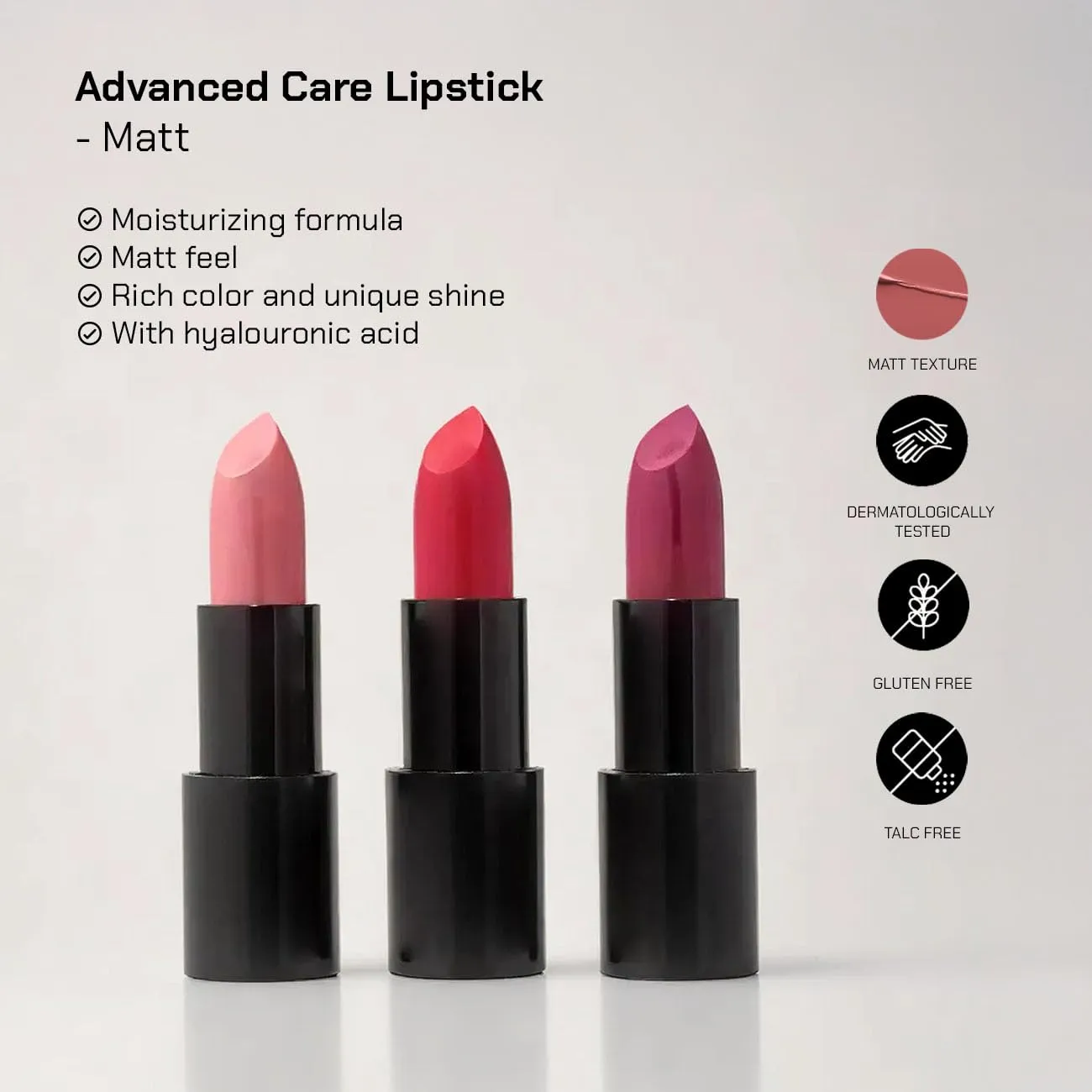 Radiant Professional Advanced Care Lipstick - Ultra Nourishing, Moisturizing Long Lasting Lipstick With Vitamin E- UVA UVB Filters - MATTE - Red Wine (208)