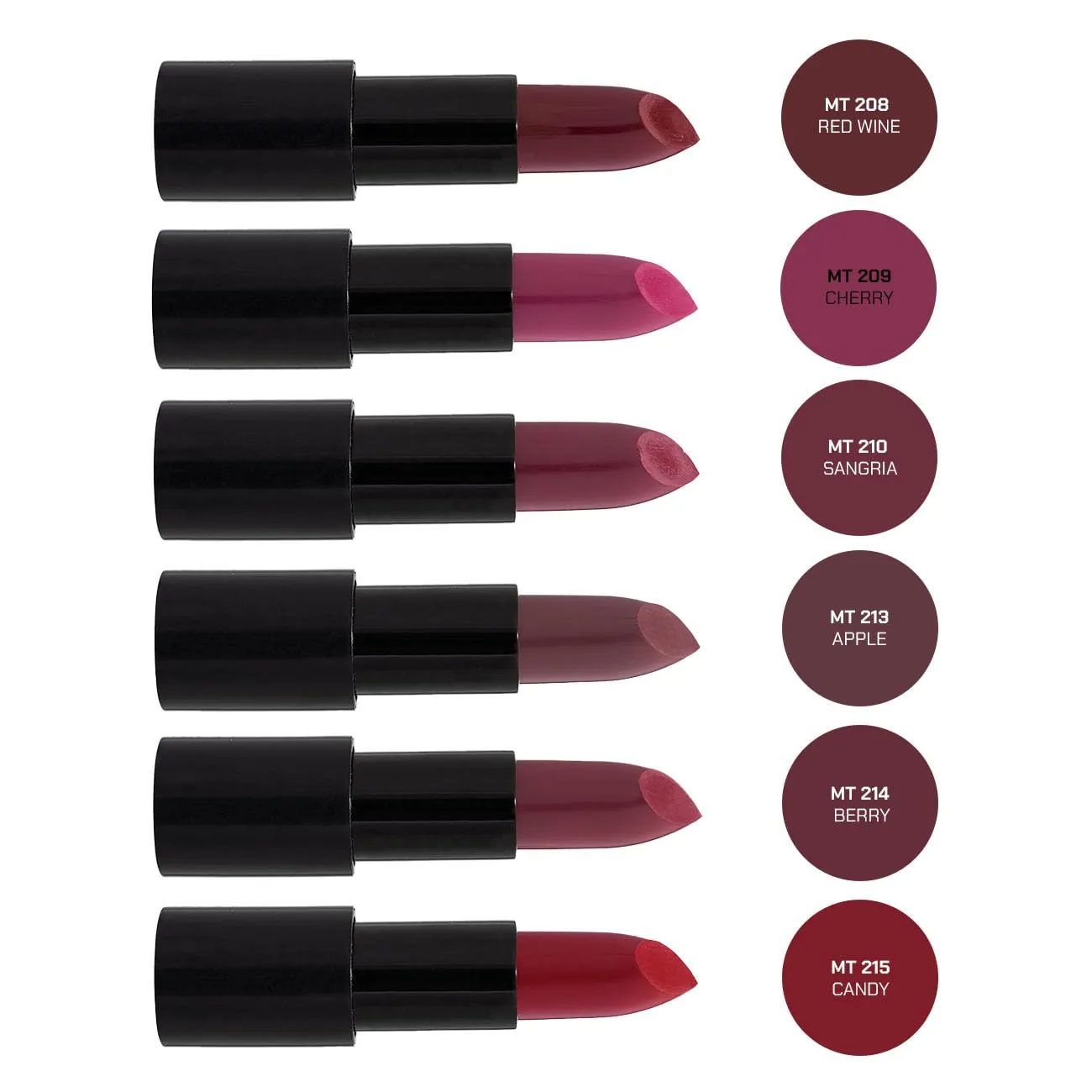 Radiant Professional Advanced Care Lipstick - Ultra Nourishing, Moisturizing Long Lasting Lipstick With Vitamin E- UVA UVB Filters - MATTE - Red Wine (208)