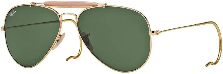 Ray-Ban RB3030 OUTDOORSMAN Pilot Sunglasses For Men For Women   BUNDLE with Designer iWear Eyewear Care Kit