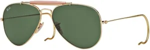Ray-Ban RB3030 OUTDOORSMAN Pilot Sunglasses For Men For Women   BUNDLE with Designer iWear Eyewear Care Kit