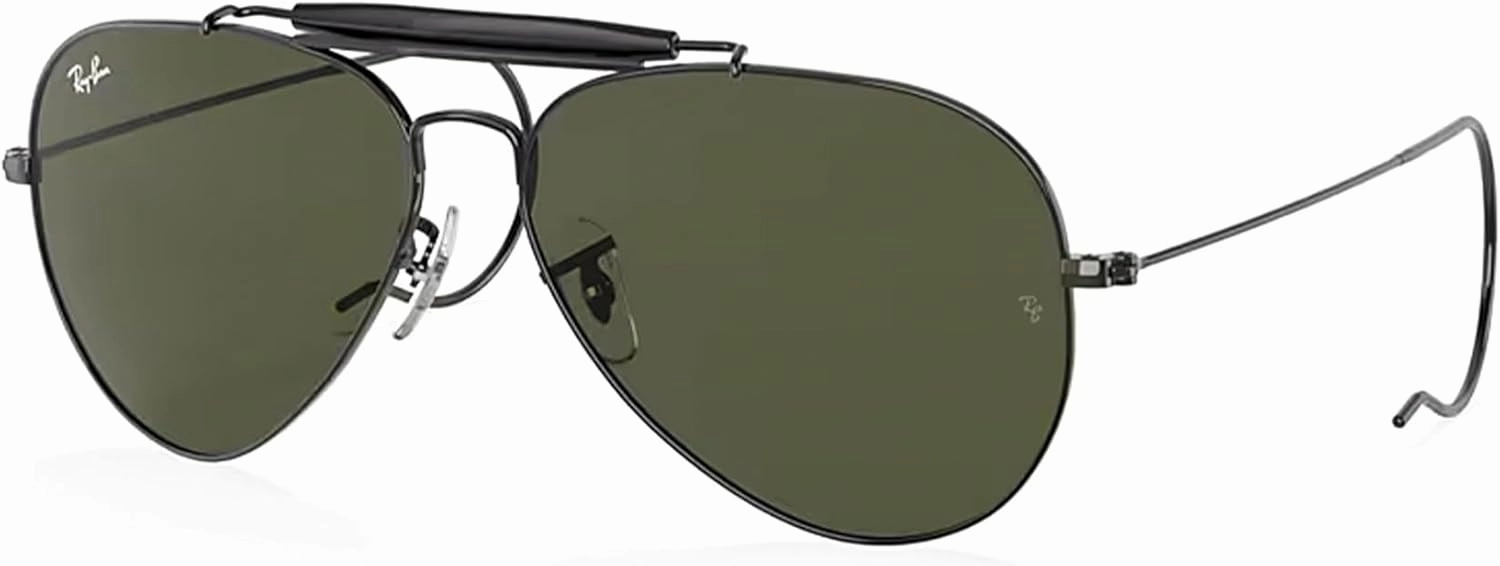 Ray-Ban RB3030 OUTDOORSMAN Pilot Sunglasses For Men For Women   BUNDLE with Designer iWear Eyewear Care Kit