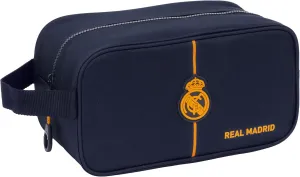 Real Madrid 2nd Team 24/25 – Medium Shoe Rack, Multi-purpose, Pencil Case, Sport, Extracurricular Football, Comfortable and Versatile, 29 x 14 x 15 cm, Navy Blue